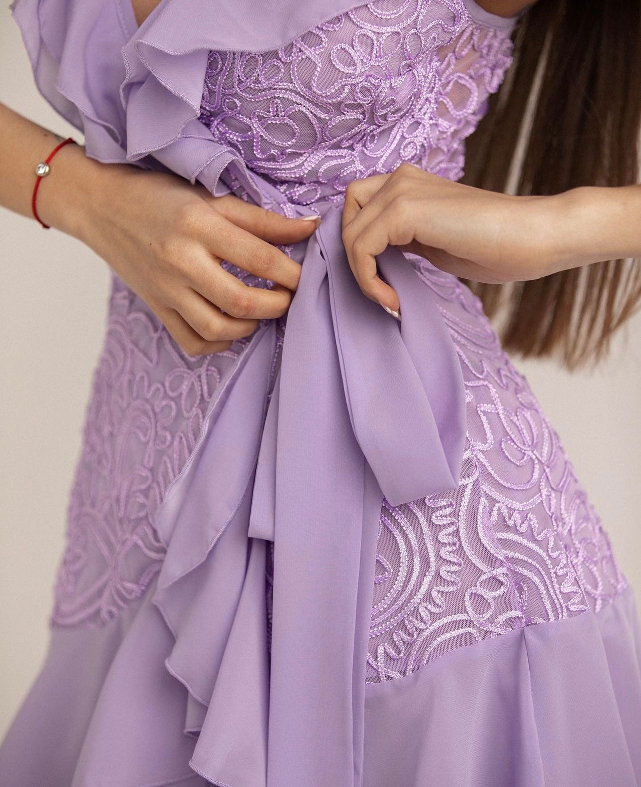 Purple lace dress