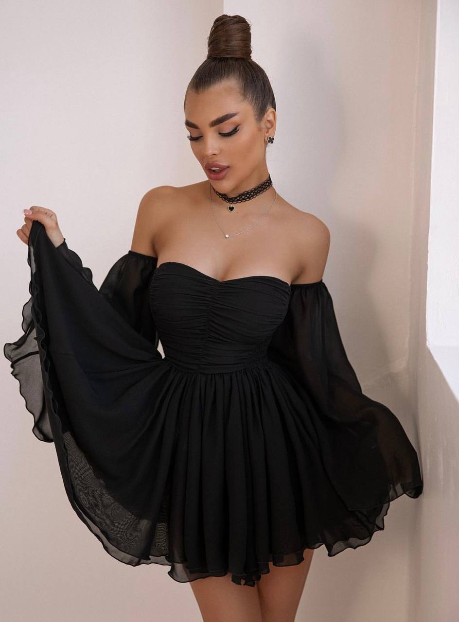 BLACK TROYAN DRESS